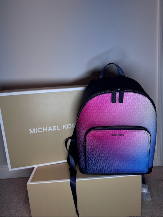 Michael Kors Other - Michael Kors Pink to Blue Gradient MK Logo Backpack